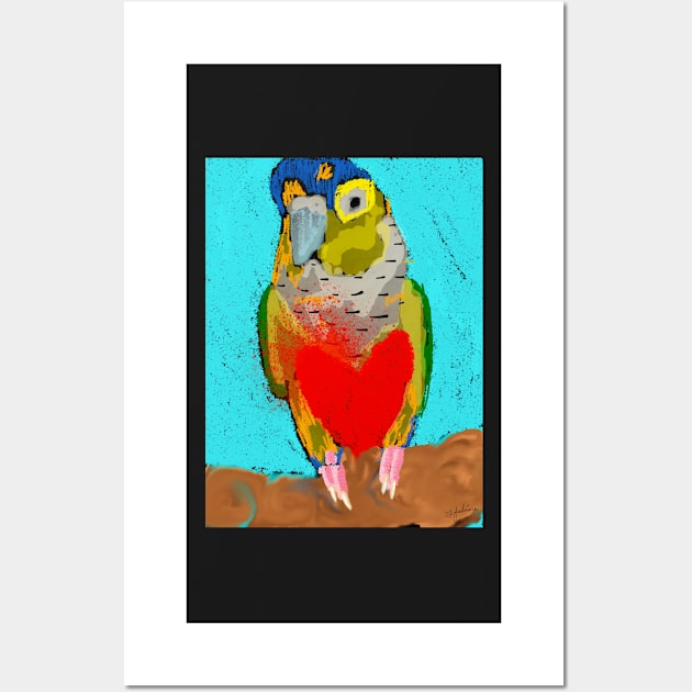 Conure Love Birb ( Bird ) Wall Art by anuvisculture